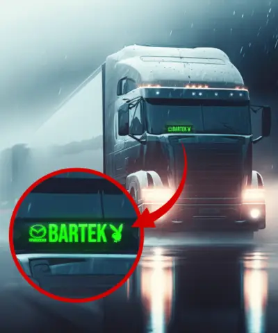 Tablica Imienna Led Tir Podświetlana dla Kierowcy do Ciężarówki Premium XL Grawer - 5