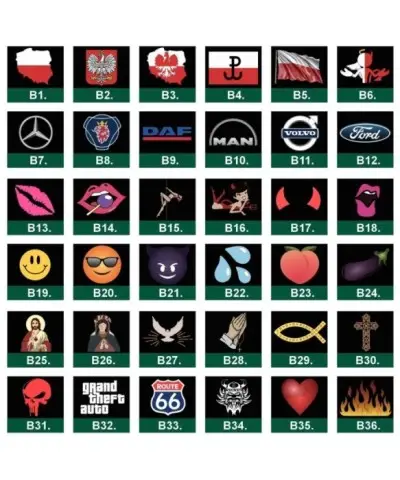 Tablica Imienna Led Tir Podświetlana dla Kierowcy do Ciężarówki Premium Nadruk - 13