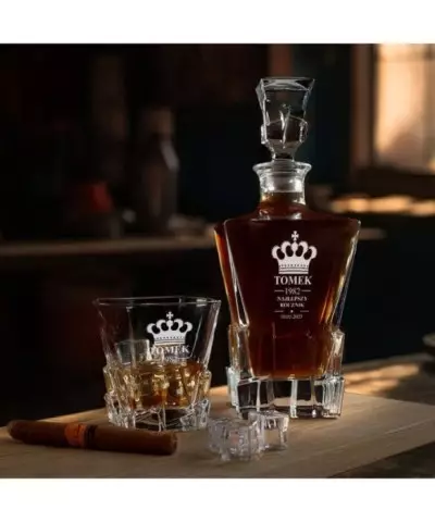 Zestaw do Whisky Karafka + Szklanki z Grawerem na Prezent Ice Blink - 12