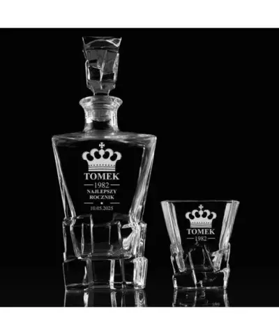 Zestaw do Whisky Karafka + Szklanki z Grawerem na Prezent Ice Blink - 14