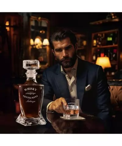 Zestaw do Whisky Karafka + Szklanki z Grawerem na Prezent Twisted - 5