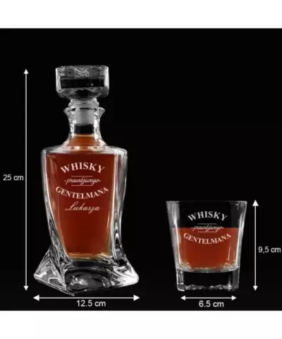 Zestaw do Whisky Karafka + Szklanki z Grawerem na Prezent Twisted - 8
