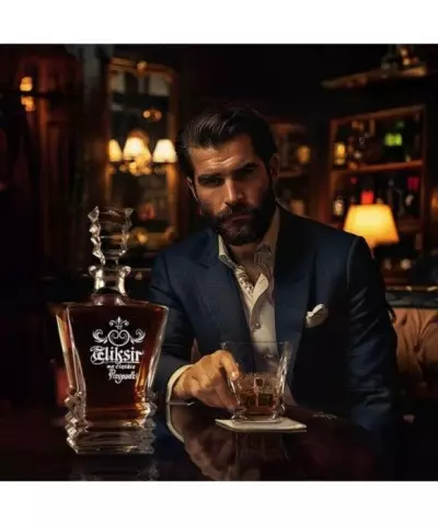 Karafka do Whisky z Grawerem na Prezent Plexido Geometric - 8