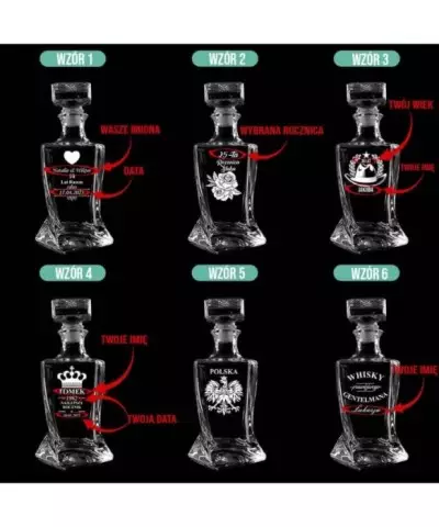 Karafka do Whisky z Grawerem na Prezent Plexido Twisted - 2