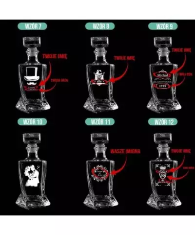 Karafka do Whisky z Grawerem na Prezent Plexido Twisted - 3