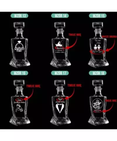 Karafka do Whisky z Grawerem na Prezent Plexido Twisted - 4