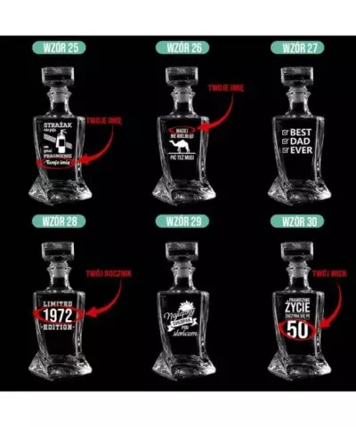 Karafka do Whisky z Grawerem na Prezent Plexido Twisted - 6
