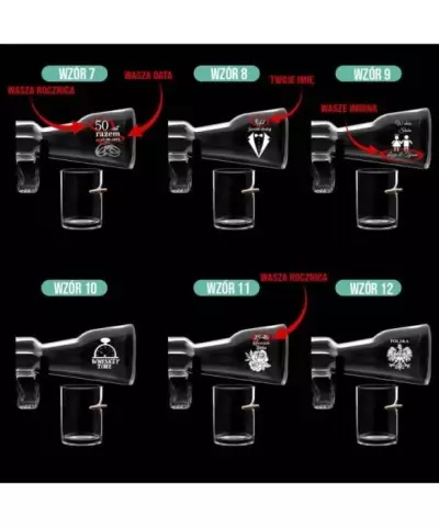 Zestaw do Whisky Karafka Karabin + 4 Szklanki z Grawerem na Prezent - 3