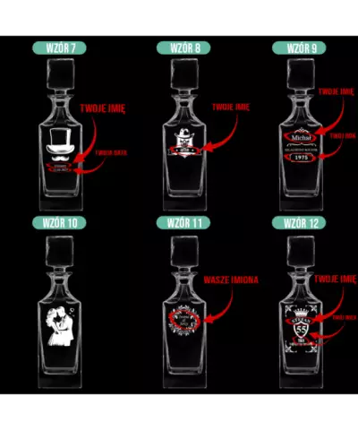 Karafka z Grawerem na Prezent Plexido - 3