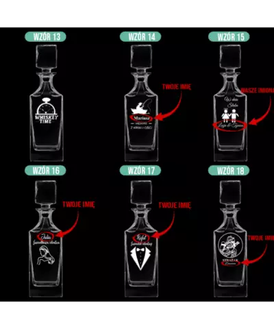 Karafka z Grawerem na Prezent Plexido - 4