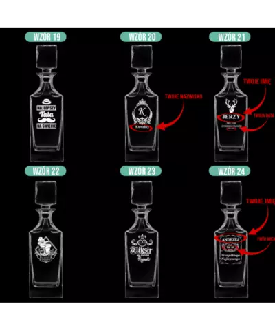 Karafka z Grawerem na Prezent Plexido - 5