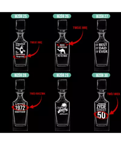 Karafka z Grawerem na Prezent Plexido - 6