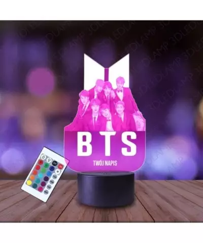Lampka Nocna 3D LED LAMP BTS K-pop Zespół