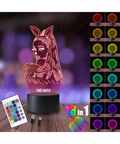 Lampka Nocna 3D LED LAMP Ariana Grande Dangerous Woman