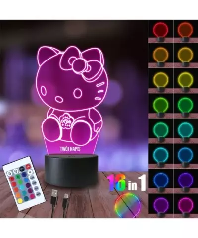 Lampka Nocna 3D LED LAMP Hello Kitty