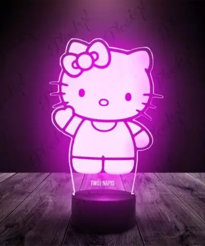 Lampka LED 3D Plexido Hello Kitty Kokarda