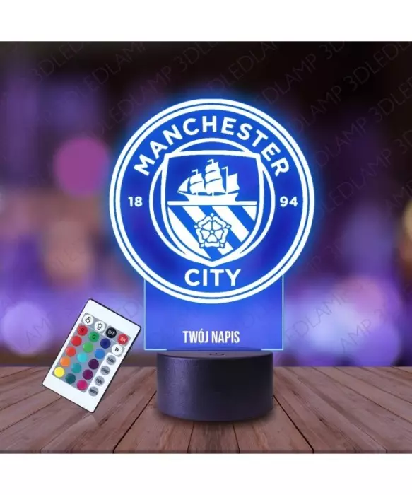 Lampka Nocna 3D LED LAMP Manchester City Logo