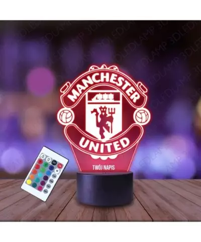 Lampka Nocna 3D LED LAMP Manchester United Logo