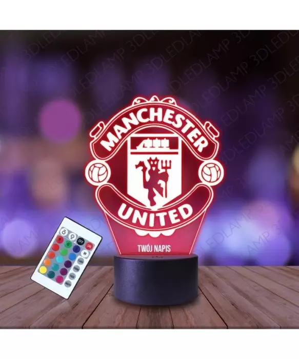 Lampka Nocna 3D LED LAMP Manchester United Logo