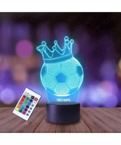 Lampka Nocna 3D LED LAMP Piłka w Koronie