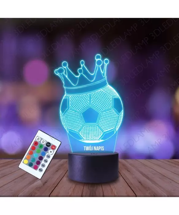 Lampka Nocna 3D LED LAMP Piłka w Koronie