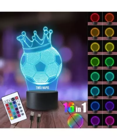Lampka Nocna 3D LED LAMP Piłka w Koronie
