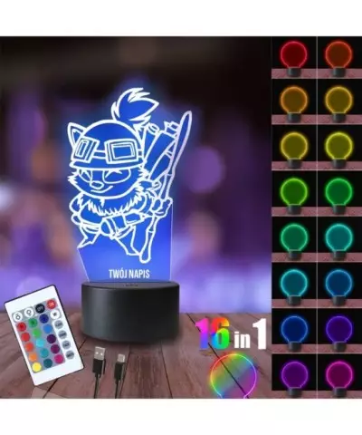 Lampka Nocna 3D LED LAMP Teemo League of Legends