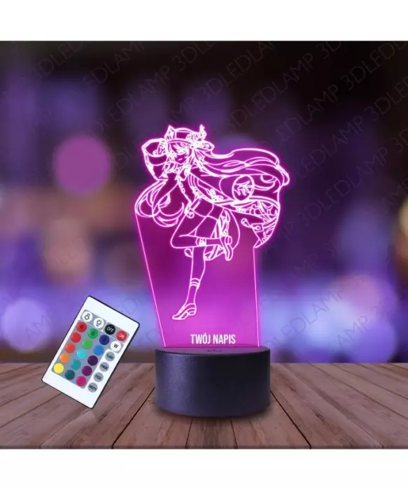 Lampka Nocna 3D LED LAMP Genshin Impact  Hutao