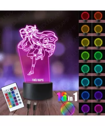 Lampka Nocna 3D LED LAMP Genshin Impact  Hutao