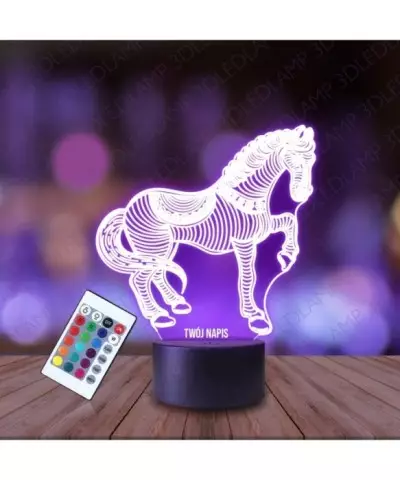 Lampka Nocna 3D LED LAMP Koń