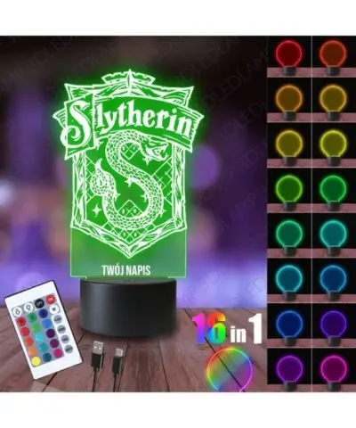 Lampka Nocna 3D LED LAMP Slytherin