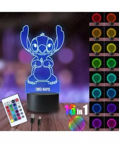 Lampka Nocna 3D LED LAMP Stich