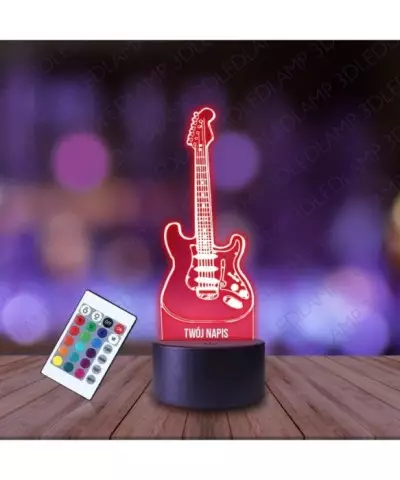 Lampka Nocna 3D LED LAMP Gitara