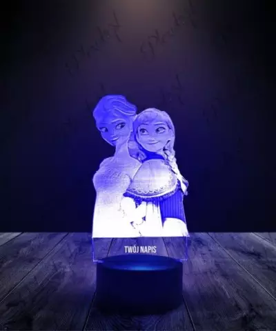 Lampka LED 3D Plexido Kraina Lodu Elsa