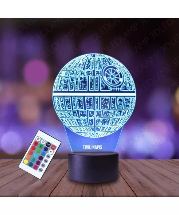 Lampka Nocna 3D LED LAMP Star Wars Gwiazda Śmierci