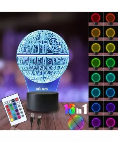Lampka Nocna 3D LED LAMP Star Wars Gwiazda Śmierci