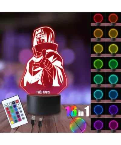Lampka Nocna 3D LED LAMP Naruto Itachi