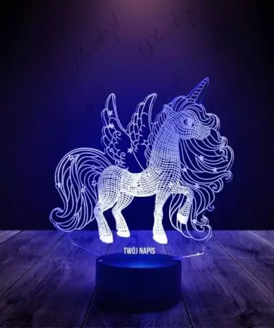 Lampka LED 3D Plexido Pegaz