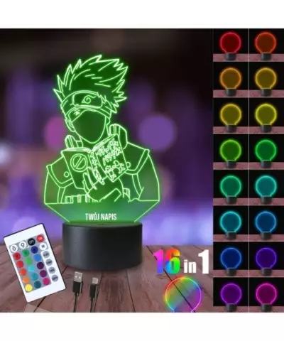 Lampka Nocna 3D LED LAMP Naruto Kakashi
