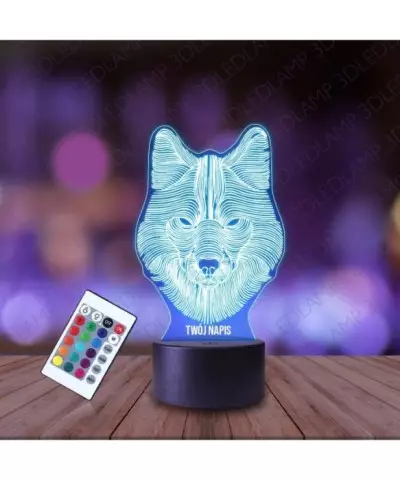 Lampka Nocna 3D LED LAMP Wilk