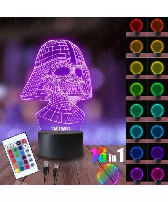 Lampka Nocna 3D LED LAMP Darth Vader Star Wars