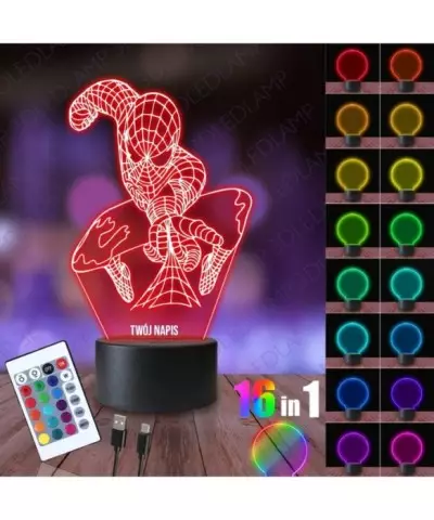 Lampka Nocna 3D LED LAMP Spider-Man
