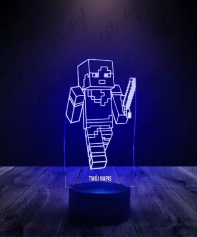 Lampka LED 3D Plexido Minecraft