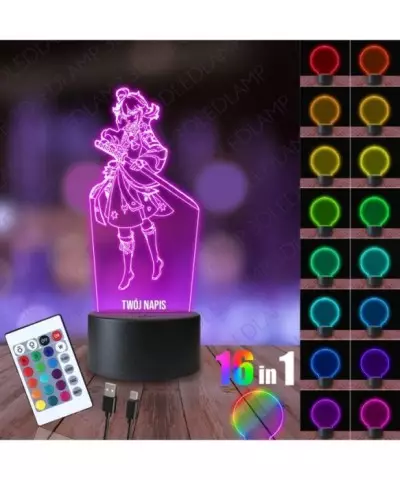 Lampka Nocna 3D LED LAMP Genshin Impact Kazuha