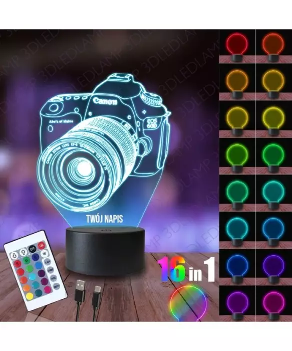 Lampka Nocna 3D LED LAMP Aparat