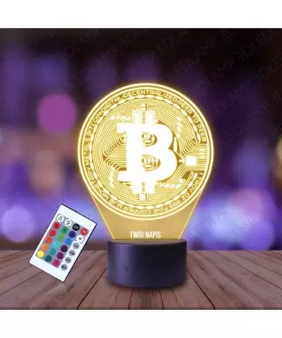 Lampka Nocna 3D LED LAMP Bitcoin