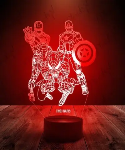 Lampka LED 3D Plexido Avengers