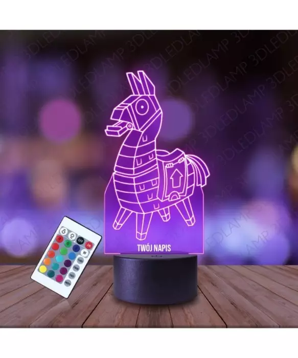Lampka Nocna 3D LED LAMP Fortnite Lama Alpaka