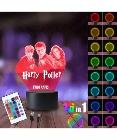 Lampka Nocna 3D LED LAMP Harry Potter Bohaterowie