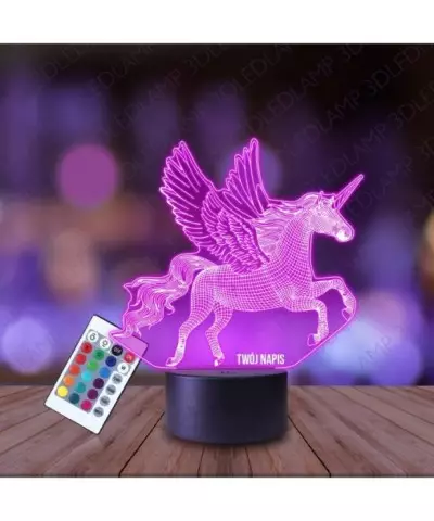 Lampka Nocna 3D LED LAMP Jednorożec